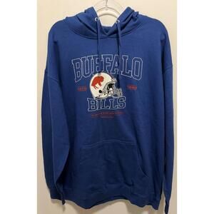 Mitchell & Ness Royal Buffalo Bills Classic Helmet Pullover Hoodie 2XL New $85